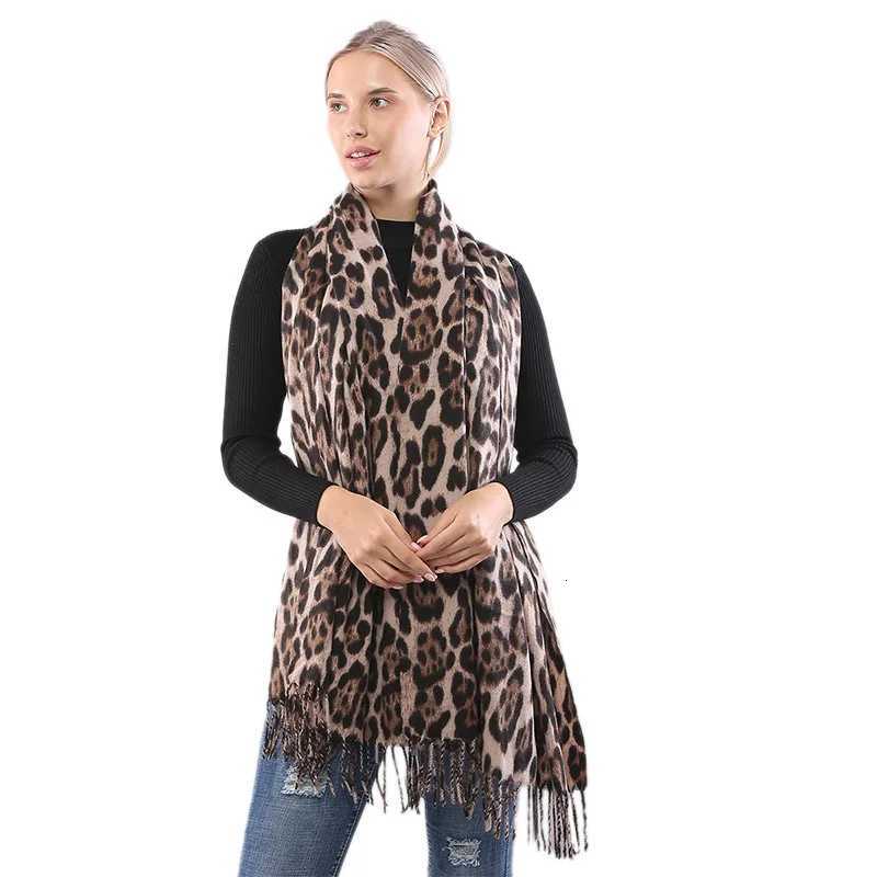 Designer Brand Leopard Cashmere Scarf Men Winter Scarves Warm Wool Thicked Blanket Female Shawls and WrapsL251020