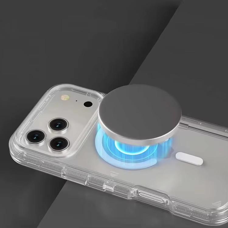 Magnetic Clear Phone Case Rugged Anti-drop 3 in 1 Heavy Duty Defender Case for iPhone 17 PRO 16 PLUS 15 14 Magsafe Protective Cover - view 5