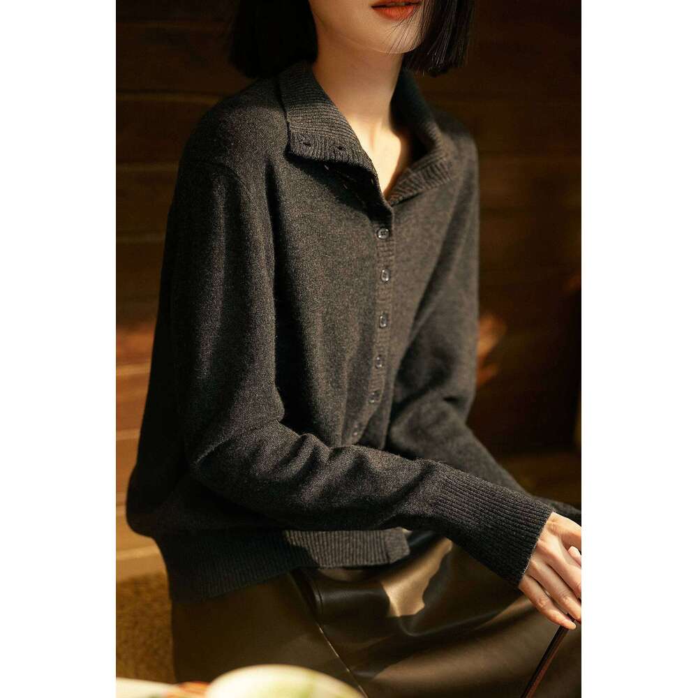 Free-Knit Wise And Relaxed, Italian Craft Wool Cashmere Stand-Up Sweater, New Girl 251020 251020