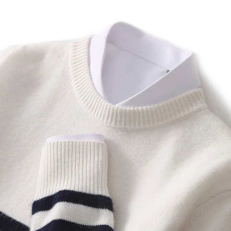 DjzDsm Autumn And Winter Mens Roundneck Sweaters 00 Merino Wool Pullovers Casual Knitted Shirts Soft And Warm Mens Tops W251020