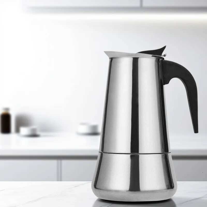 ic Stainless Steel304 600ml Bar Percolator Off Family Coffee hine Cappuccino Octagonal Mocha Latte Pot resso Maker Y251020