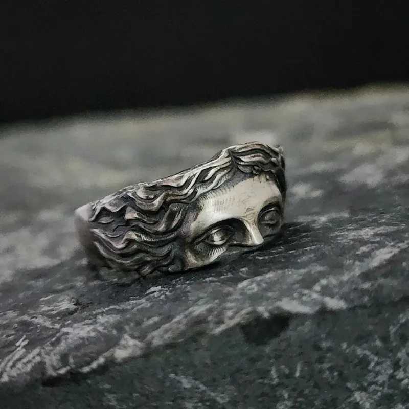 Retro Half Face Venus Ring For Men Women Greek Mythology Vintage Punk Gothic Art Open Ring Unisex Accessories Designer Jewelry J251020
