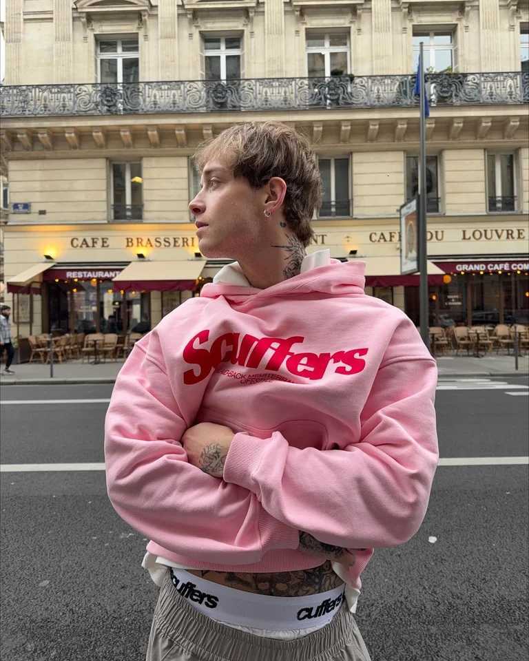 Y2K Fashion Simple Fresh Style Pink Loose Pullover Sweatshirts Europe Street Harajuku Casual Cotton Comfort Anime Hoodies Coat W251020