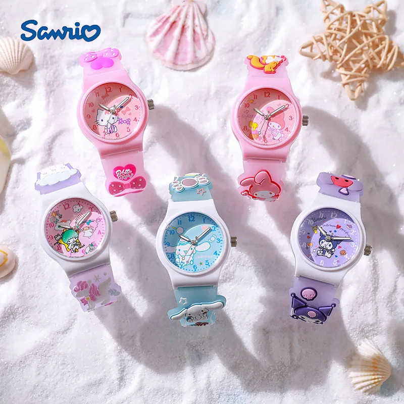 Sanrio Summer Kt Cat Watch Kawaii Anime Peripherals Cinnamoroll Hello Kitty Kuromi Cute Surprise Fashion Kid Exquisite Watch Toy Gifts L251020
