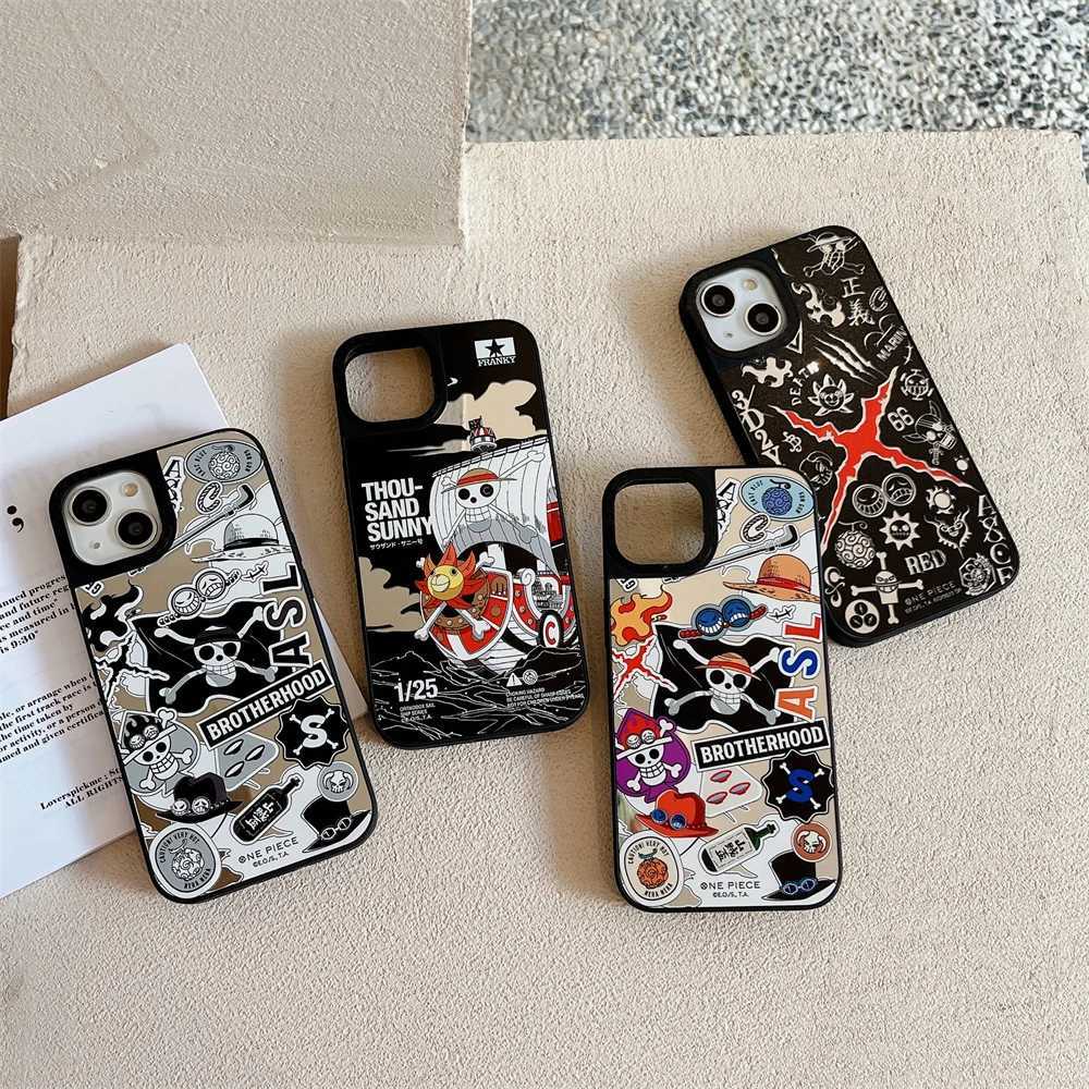 Fashion One Piece Phone Case for iPhone 17 16 15 14 13 12 11 Pro Max Hot Japan Anime Luffy Zoro Mirror Film Back Cover Z20251020