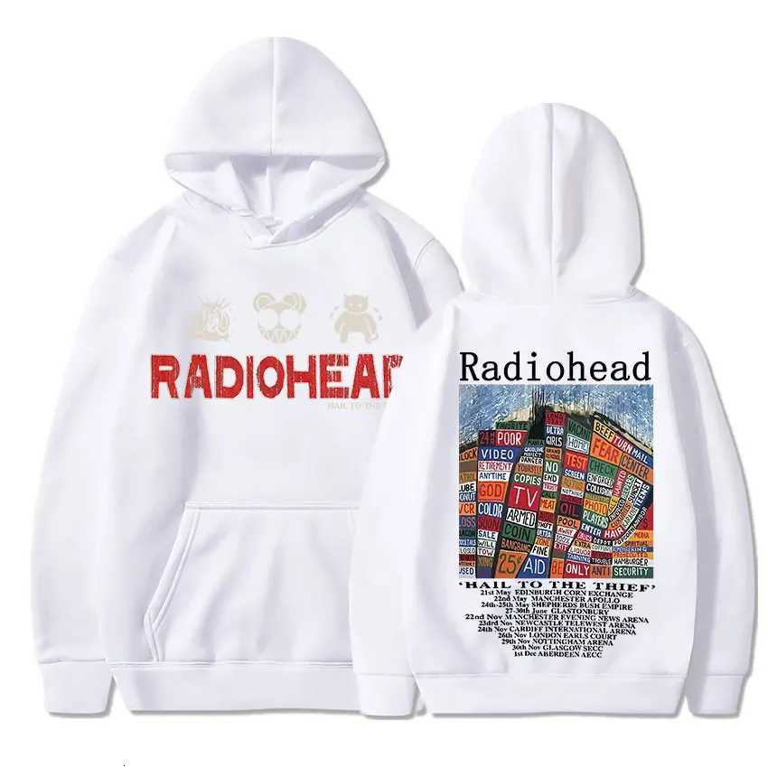 Radiohead Retro Hiphop Rock Band Print Men Hoodie Street Casual Fashion Trendy Y2K Daily Loose LongsLeeve Sweatshirt W251020