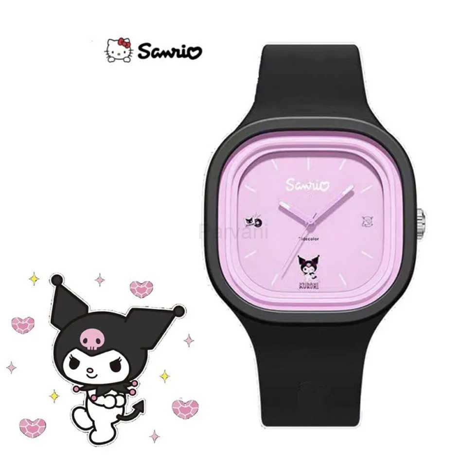 Sanrio Sanrio Kawaii Hello Kitty Watch My Melody Cinnamoroll Student Cartoon Versatile Silicone Watch Childrens Toys Festival Gift L251020