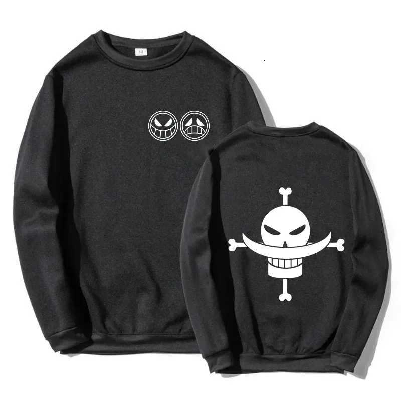 Autumn Men Anime Pirate Ace Edward Newgate Print Mens Pullover Casual Sweatshirts Unisex ONeck Solid Hoodie Hip Hop Top W251020