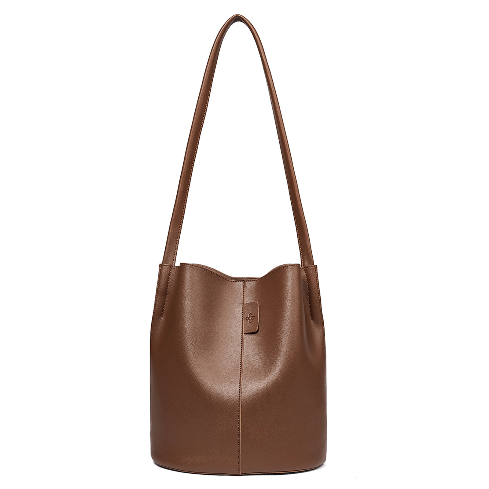 Fashion Bucket Bag Ladies Chic Shoulder Bags Women's Stylish Brown Bag