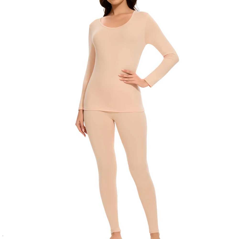 6 Color Autumn Winter Thermal Underwear Suits Womens LongSleeved Tops Pants 2PCS Soft Comfortable Ladies Layer Clothing S3XLT251020