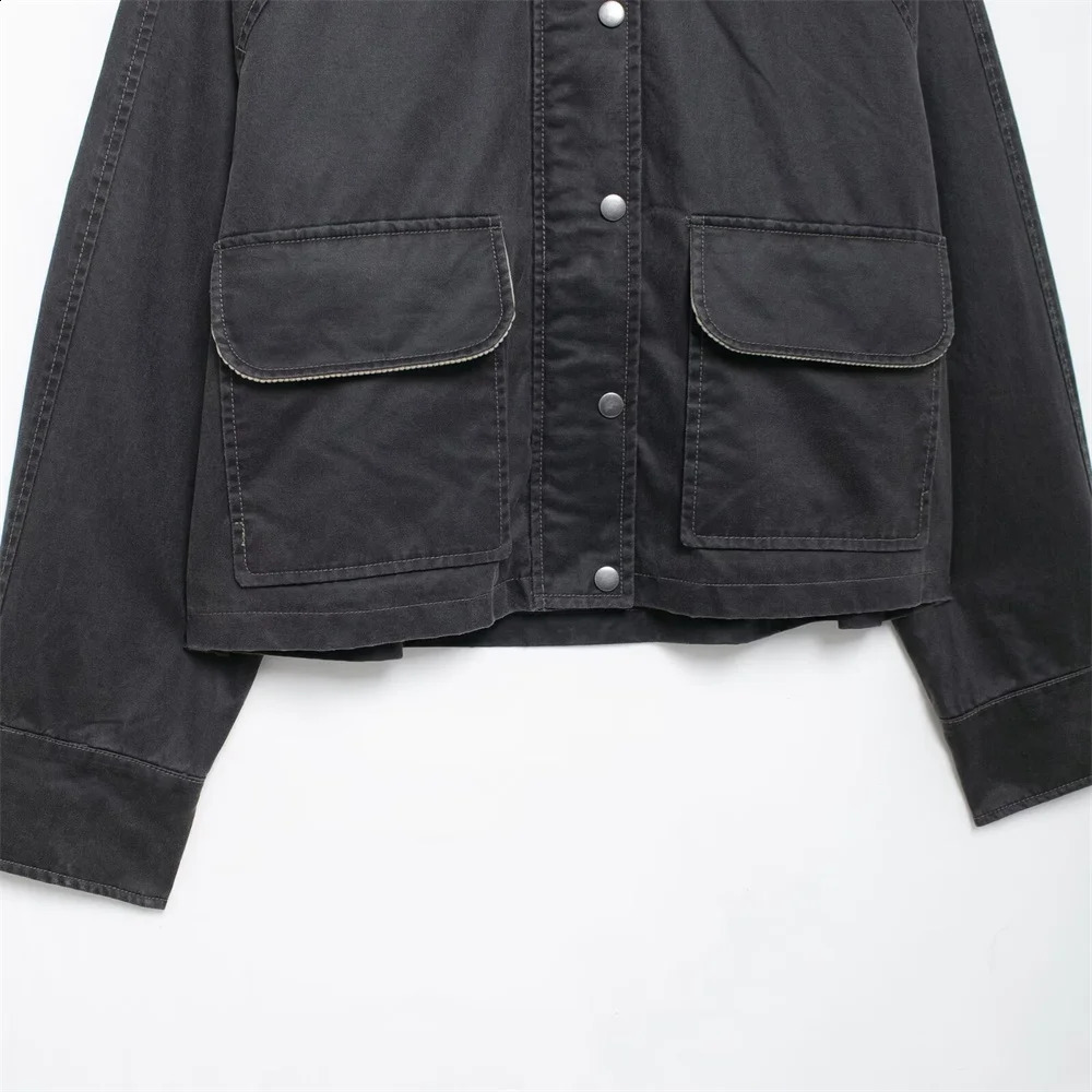 AutumnWinter Product Fashion Casual Womens Wear Simple Color Contrast Splicing Long Sleeve Zipper Jacket Coat 251106