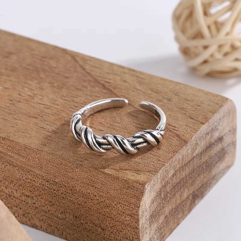 925 Sterling Silver Winding Adjustable Rings For Women Wedding Luxury Jewelry J251020