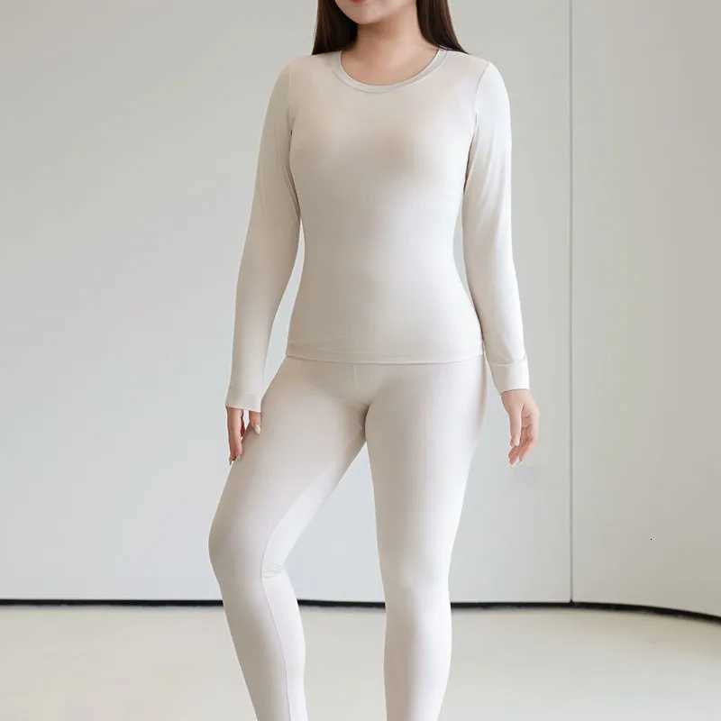4XL Fashion Plus Size Womens Long John Premium Autumn Elastic Comfortable Thermal Underwear Slim Tops And Pants 9404T251020