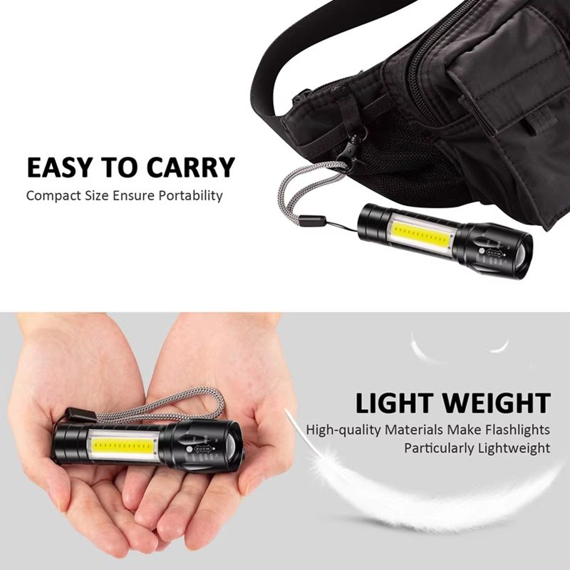 Ultra-Bright Handheld Flashlight with Long Range for Outdoor Hiking & Patrol TC301
