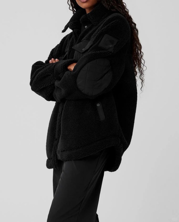 ALWinter Autumn Mid-Length Versatile Minimalist Stylish Warm Lamb Wool Outdoor Sports Jacket dfyn jacket gym clothing women Yoga Warm Coat