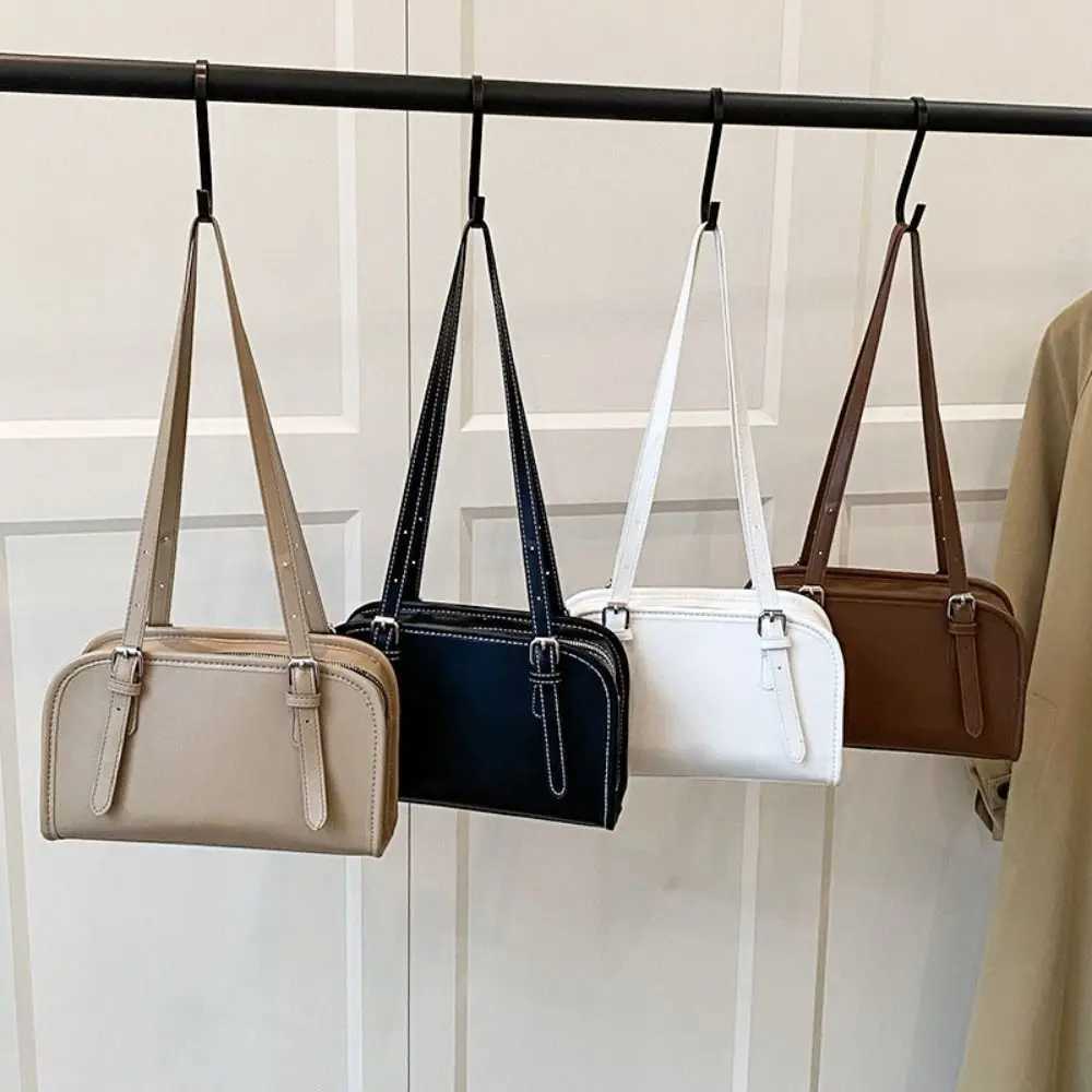 Fashion Solid Crossbody Bag Soft Luxury Shoulder Bag PU Leather Sweet Underarm Bag Purse GirlsT251020