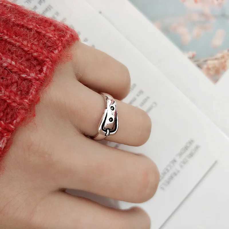 New in 925 Sterling Silver Belt Adjustable Rings For Women Vintage Wedding Luxury Jewelry J251020