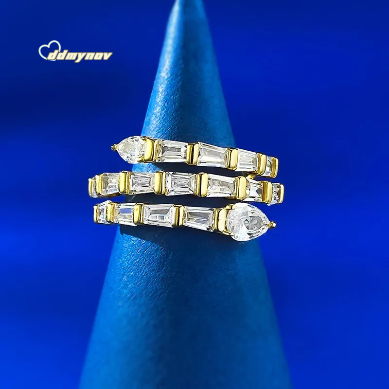 Sterling Sier Engagement Rings Pear Cut Moissanite Dia - Elegant Bridal Band for Women, Promise Ring ddmynov ddmynov