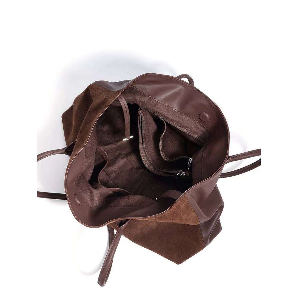 Leather Fashion New Shoulder Big Retro Style Cowhide Commuting High-End Feeling Large Capacity Women's Tote Bag Suotong251020 Suotong1020