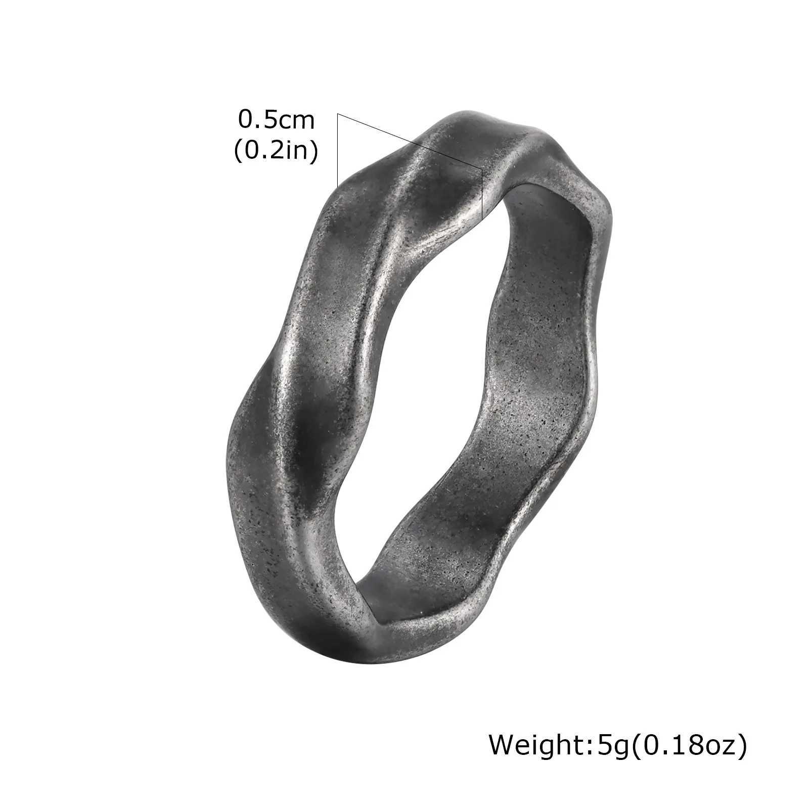 Vintage Simple Stainless Steel Mobius Ring Twist Pattern Wedding Engagement Jewelry J251020