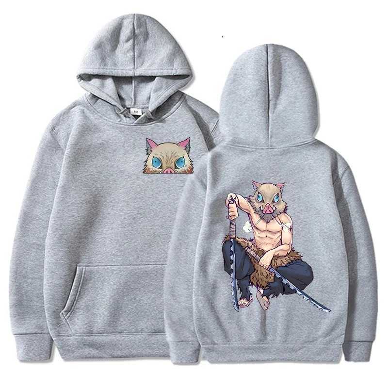 New Anime Hashibira Inosuke Printed Pullover Fashion Women Men Long Sleeve Casual Hooded Personality Sweatshirt W251020