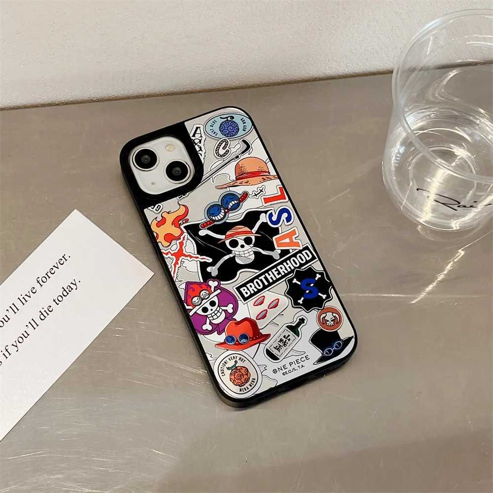 Fashion One Piece Phone Case for iPhone 17 16 15 14 13 12 11 Pro Max Hot Japan Anime Luffy Zoro Mirror Film Back Cover Z20251020