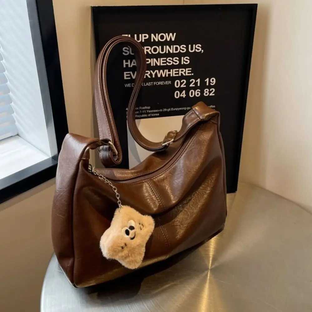 Designer Slouchy Shoulder Bag for Women PU Leather Large Capacity Underarm Bag Retro Ladies Hobo Tote Bag Womens HandbagsT251020