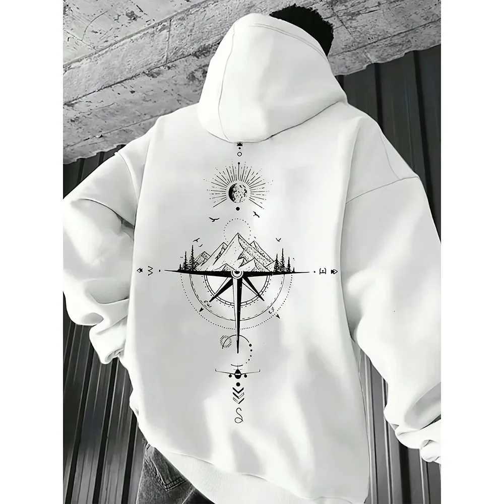 Vintage Print Hoodies for Men High Quality Hooded Long SLeeve Pullover All Season Daily Casual Sports Tops Mens Clothes W251020
