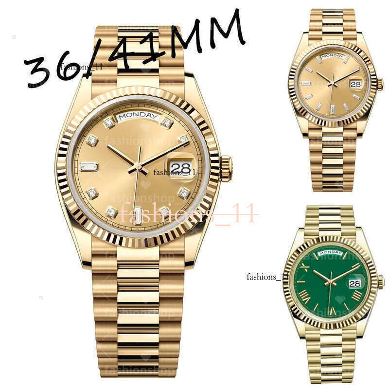 Date 36/41MM Women Mens designer watches high quality automatic movement Full stainless steel Gold watch lady Super Luminous Wristwatch Montre de luxe 4