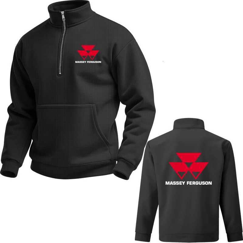 2025 Mens Massey Ferguson Printed Hoodies Autumn stand collar Sweatshirts Flce cotton Clothing Pullover Euro Size Sweatshirts C251020