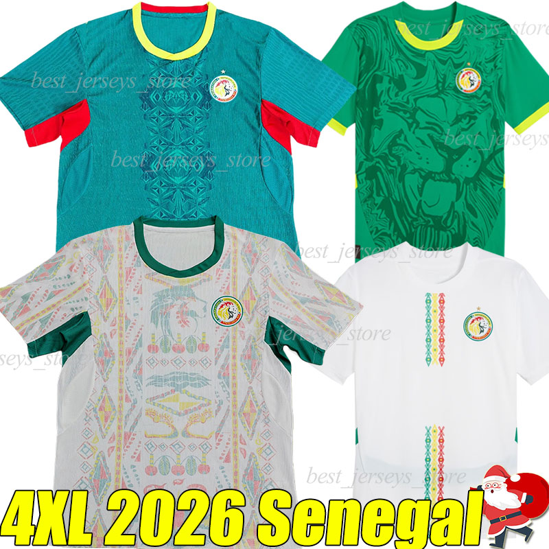 4XL 2026 Senegal soccer jerseys 25/26 MANE SARR P.M.SARR N.JACKSON DIALLO NDIAYE SABALY NDIAYE LAMINE KOULIBALY DIATTA GANA PATHE CISS MENDY retro football shirts 2002