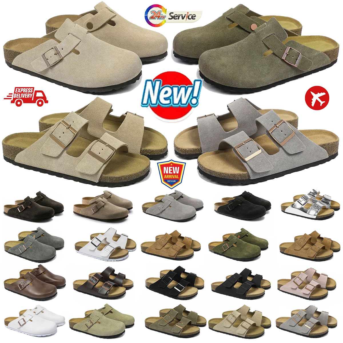 birkentocksandal slides Designers womens sandals men women slide slippers black Soft Footbed Clog uede Leather Buckle berkenstocks boston clogs Strap Shoes