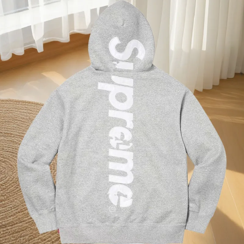 New Men's designer American street fashion brand letter embroidery men's pure cotton plus size sweat absorbing y2k sup hip hop hoodie