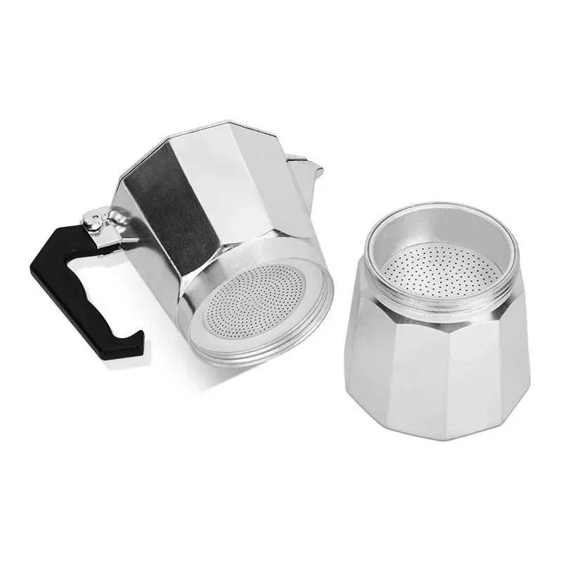 50100150300ml Coffee Pot Italian Aluminum Moka Pot Octagonal resso Moka Coffee Pot Kitchen Barista Accessories Y251020