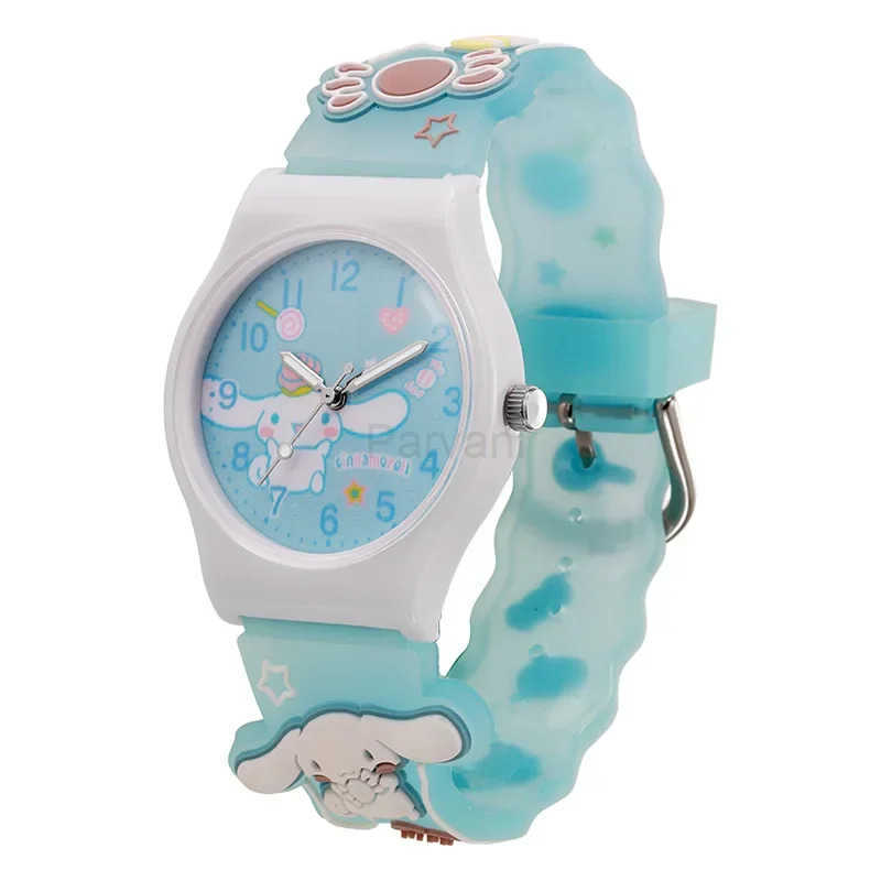 Sanrio Sanrio Hello Kitty Children Wrist Watch Kuromi Cinnamoroll My Melody Kawaii Waterproof Silica Gel Chronograph Watch Student Gift L251020