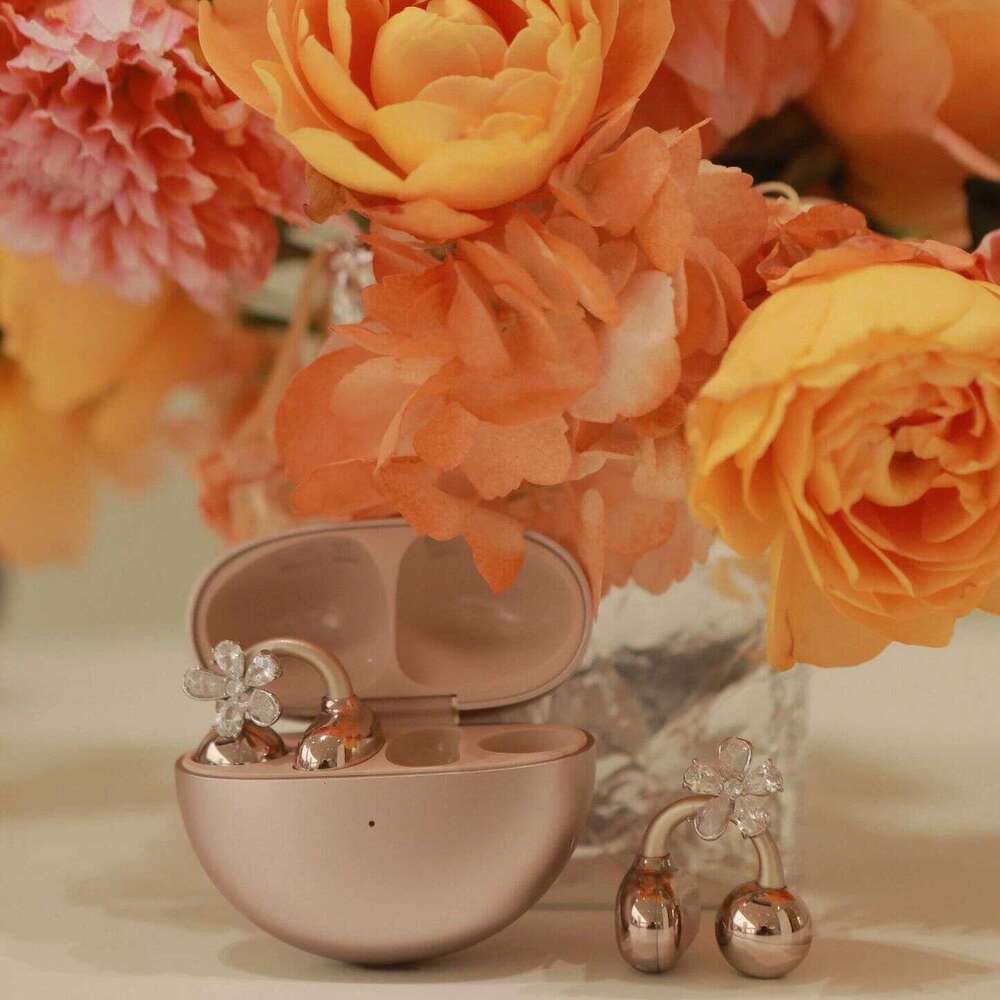 DHCollections--Full Dia Petal Clip for Women, Light Style, Niche Design Earphone Clip, High-End DIY Accessories