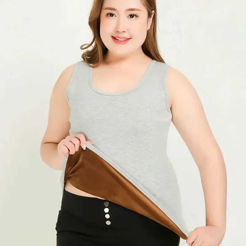 Thickened Bottomed Velvet Women Vest Sexy Winter Clothing Thermal Underwear Warm Tops Sleeveless Slim Undershirt Plus Size 3XLT251020