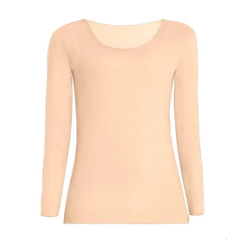 Seamless thermal underwear for women fleece lined and thickened base layer top for spring autumn and winter Single pieceT251020