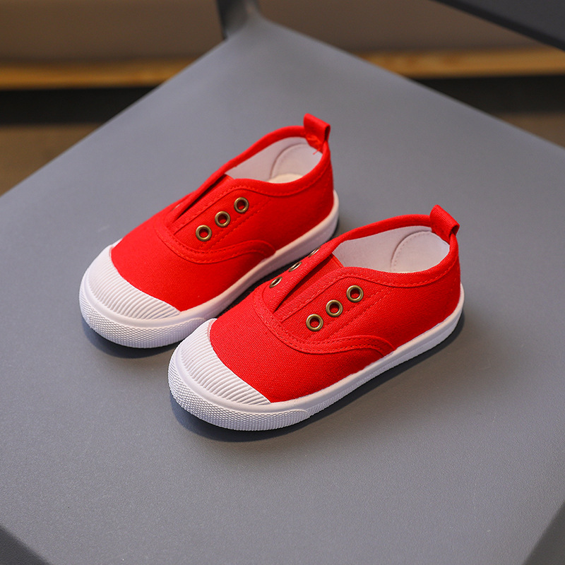 Kids Canvas Shoes Toddler Fashion Design Canvas Shoes Boys Girls Children Causal Shoes Kidszworld Non-slip Sneakers Size US5.5C-US3Y K1147