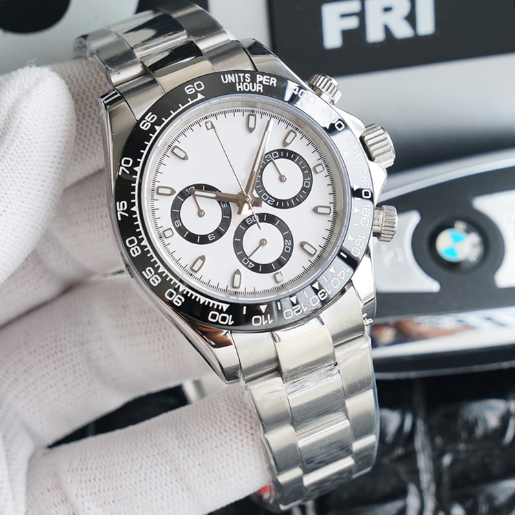 Designer Watch Men's Dayto 40MM Panda Dial Watch High Quality Oysters Stainless Steel bezel Strap Automatic Movement Watch Jason007