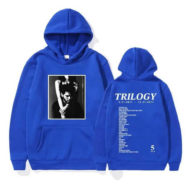 Large hooded sweatshirt with mens The Trilogy MUsic album print hiphop trend sweater sweatshirt unisex casual wear W251020