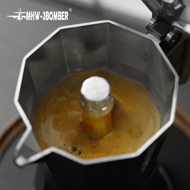 MHW3BBER Coffee Maker Moka Pot Double Valve resso Italian Cuban Coffee hine Caf Brewing Tools He Barista Accessories Y251020