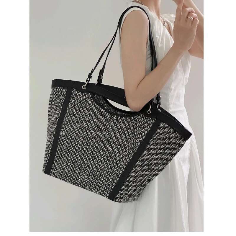 New Large Capacity Vegetable Basket Straw Shoulder Underarm Bag Suotong2520