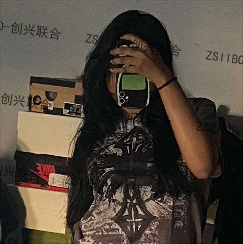 Gray Green Cross Full Print High-Quality Heavy Cotton Men's T-Shirt Women's Loose Short Sleeve European and American Export