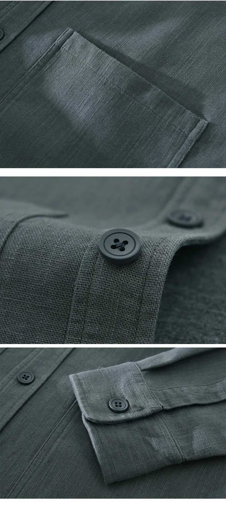 Autumn Vintage Cotton Linen Loose Comfort Jackets for Men Seagull Collar Sense of Layering Streetwear Men Tops 2025 New J251117