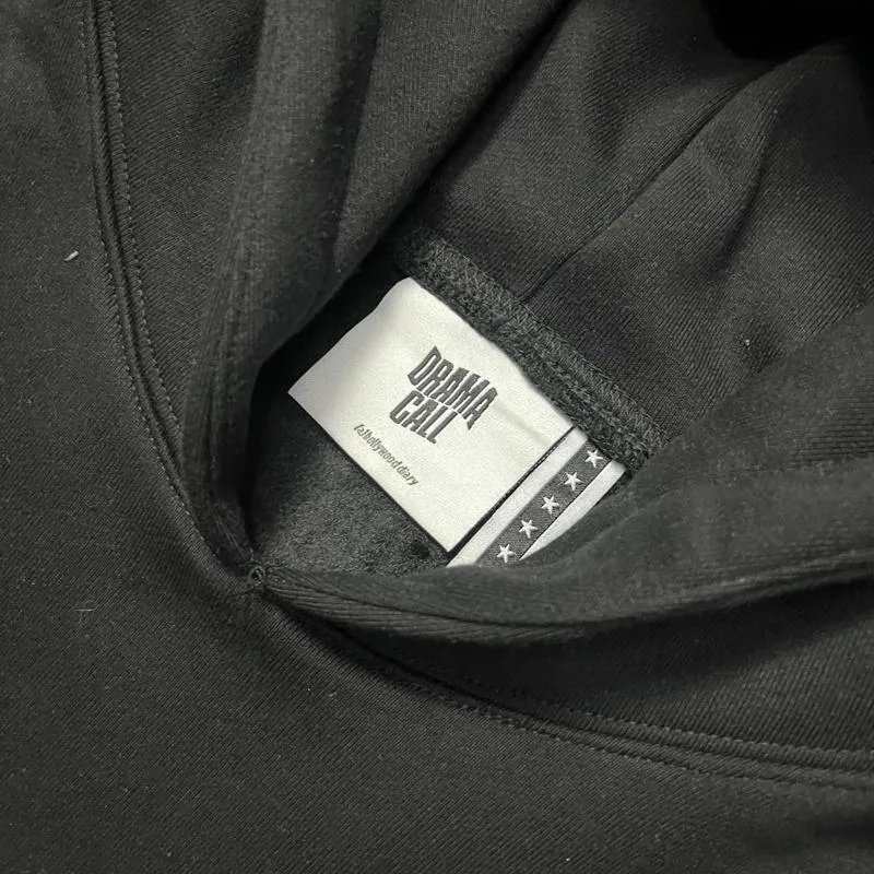 Men's Hoodies High Street Trendy Drama Call Hooded Sweatshirt Casual Embroidery Quality Designer Hoodie Jacket Tracksuit Men Polo Veste Coat Big 