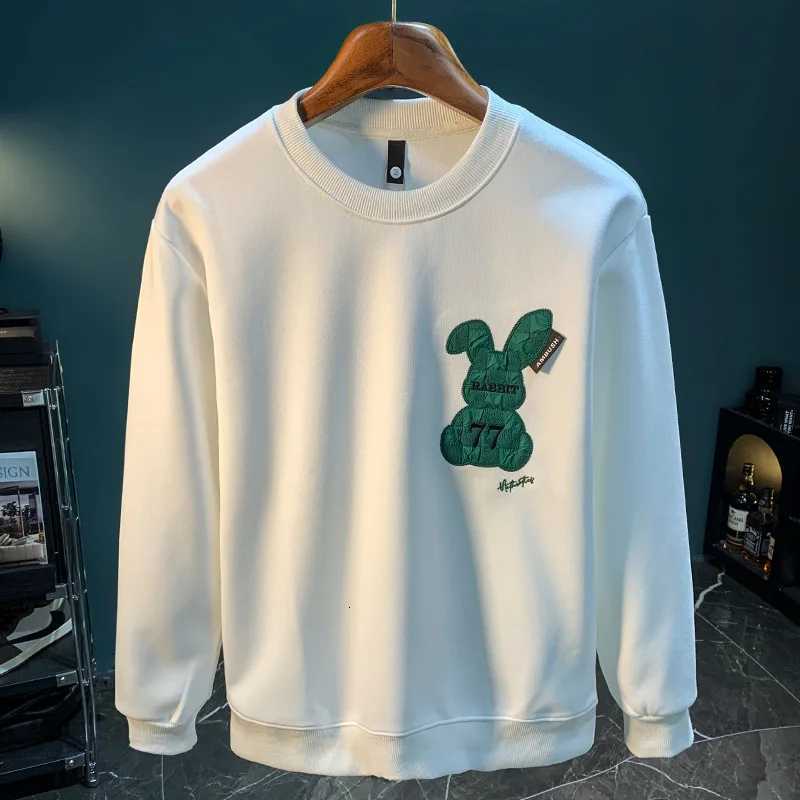 2024 autumn crew neck sweater mens street trend fashionable printed embroidered casual loose pullover long sleeve clothes W251020