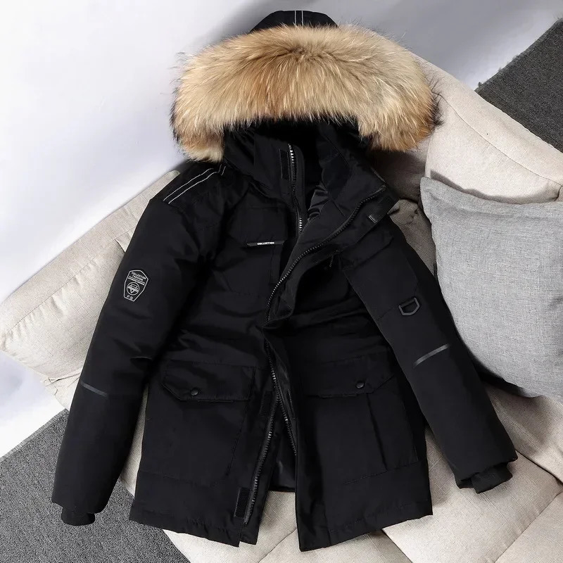 Men Winter Duck Down Coats Hooded Fur Collar Casual Long Puffer Jackets Quality Male Outdoor Windproof Warm Parkas 4XL 251015 - view 3