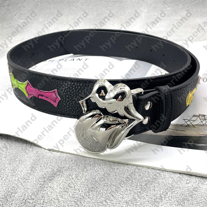 Designer Belt For Men Leather Fashion Belt With Skull Buckle Street Hip Hop Chrom Waistband Women Y2k Girdle Ceinture Rivets Belts Band