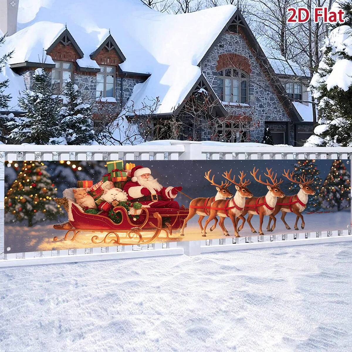 Banner Merry Christmas Decorations For Home 2025 Outdoor Decor Xmas Navidad Noel Natal Happy New Year 2026 ddmysept - view 4